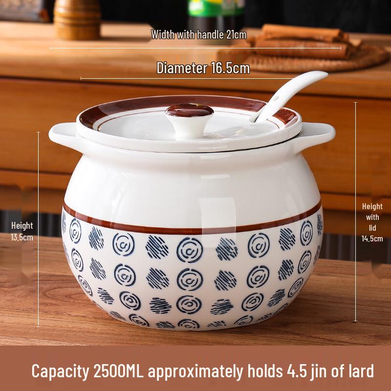 Керамическая банка для смальца ZISIZ под глазурью