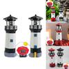 Elegant Outdoor Solar Resin Rotating Lighthouse Garden Decor Lights For Yard Spaces