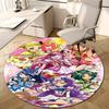 1pc Pretty Cure2 Design Printed Area Round Carpet for Bedroom Living Room Home Decor Rugs Mat Non Slip Mat Rug for Bedside