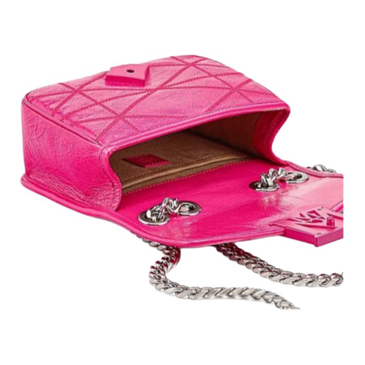 New MCM Leather Envelope Bag, Shoulder Bag Mini Women's Purple MWSCSLM04QW001