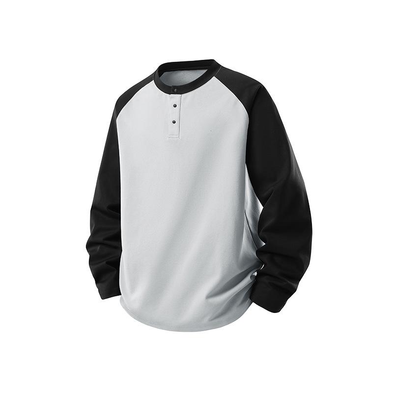 Color-Blocked Drop-Shoulder Round-Neck Comfortable Skin-Friendly Top—Stylish Casual T-Shirt