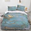 Colourful Marble Bedding Set Purple and Green Marble Duvet Cover Set Men Teens Boy Modern Abstract Art Polyester Comforter Cover