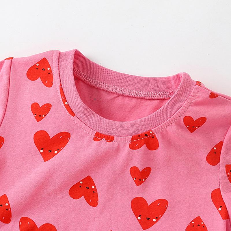 Children's dress summer new children's dress foreign style princess skirt round neck short sleeve girls dress skirt