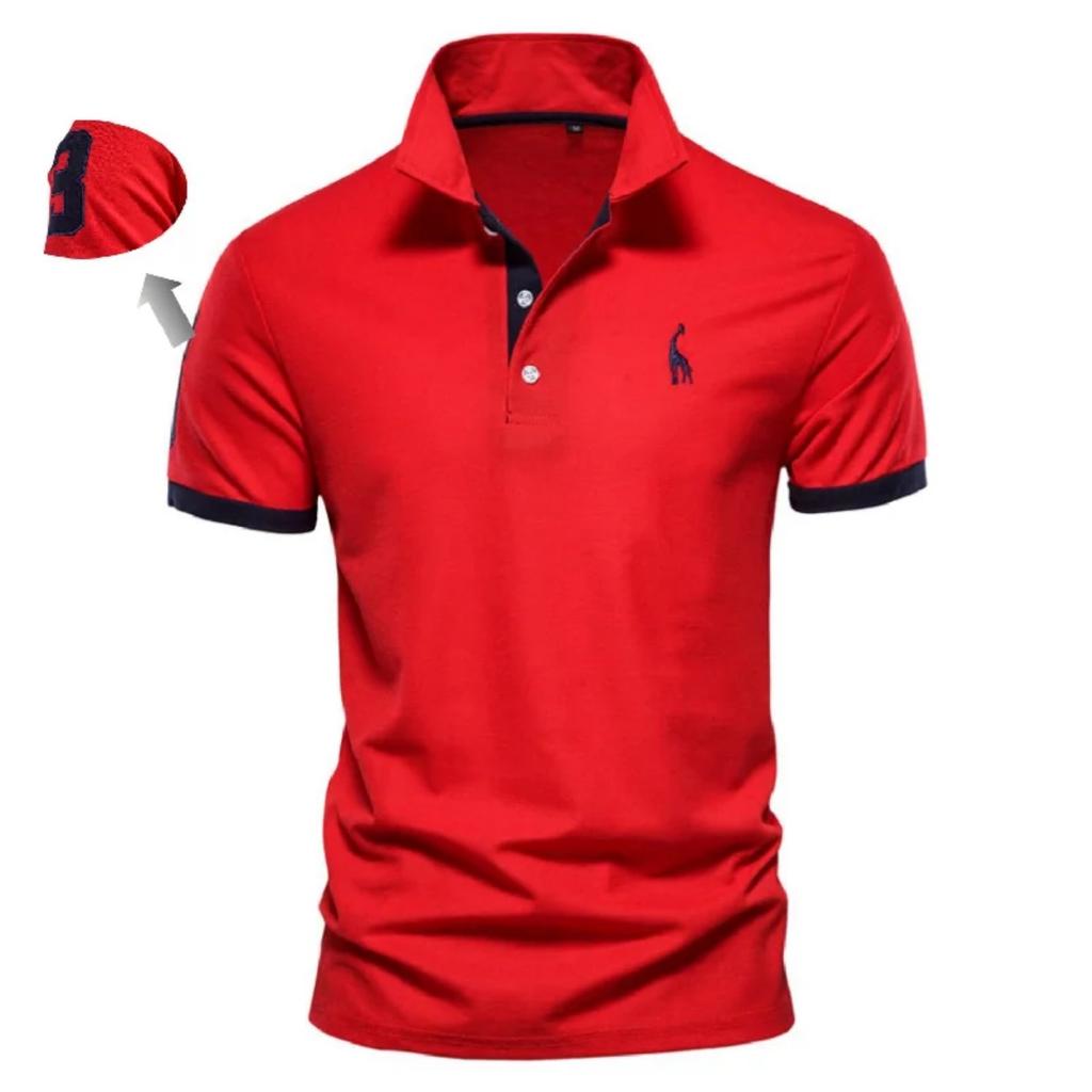 Trend Hub Embroidery 35% Cotton Polo Shirts for Men Casual Solid Color Slim Fit Mens Polos New Fashion Men Clothing
