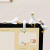 4 Stück Niedliche Gänsefiguren 3D Handwerk Mini-Figur mit Rillendesign Lustiges Computer-Ornament für Büro-Monitor & Armaturenbrett Dekoration