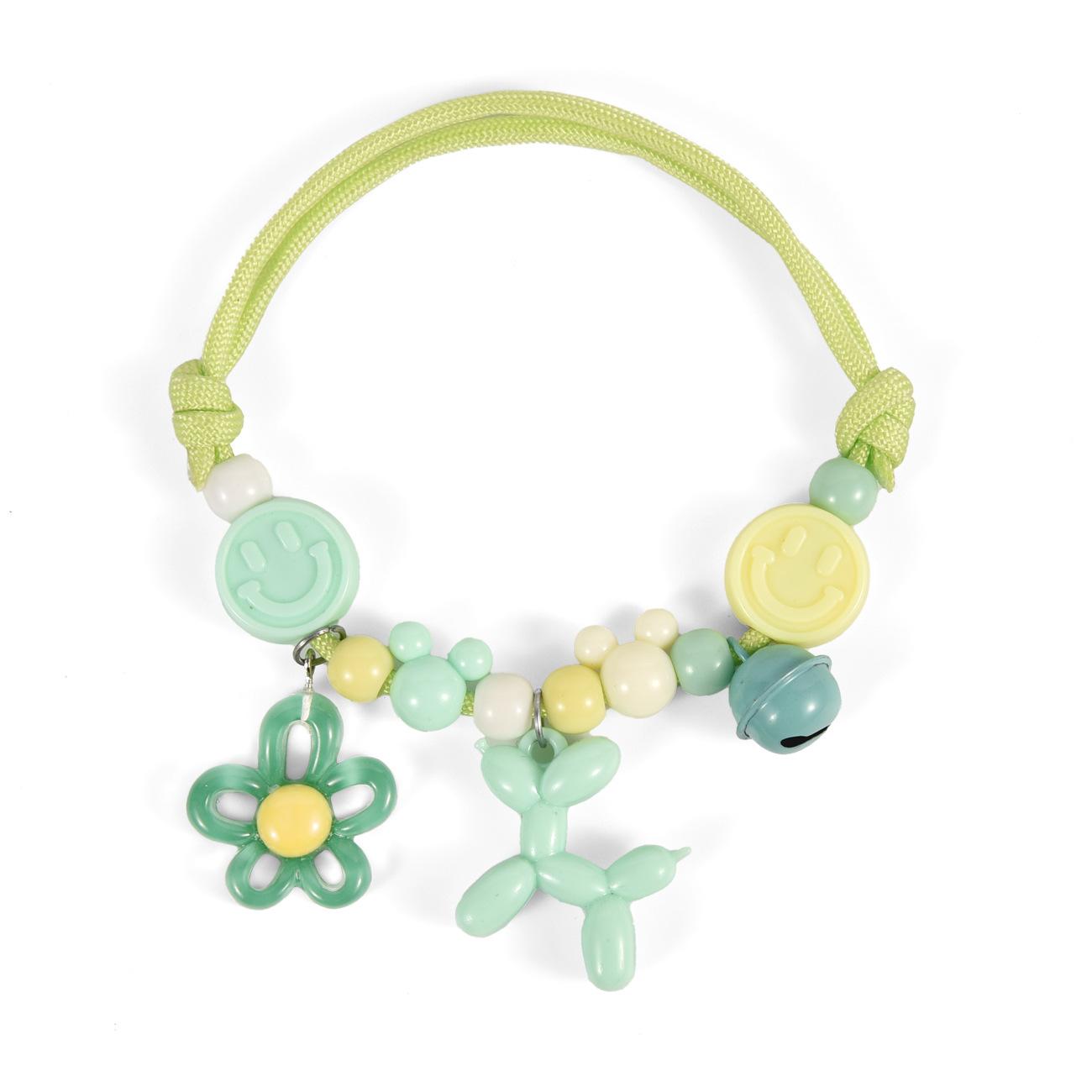 

Dog and cat necklaces, accessories, cute balloon dog and flower collars, perfect for pet photography and decoration зелёный