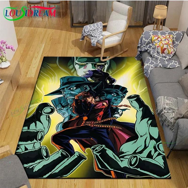 Classic Cartoon J-JoJo’s Bizarre Adventure Carpets Living Room Anti-Skid Area Rug Kids Bedroom Mats Game Mat Large Carpet Decor