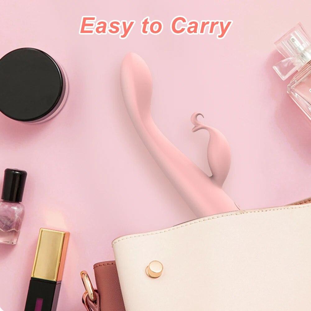 Powerful Finger Rabbit Vibrator Female Fast Orgasm Nipple Clitoris Stimulator G Spot Massager Adult Goods Sex Toys for Women