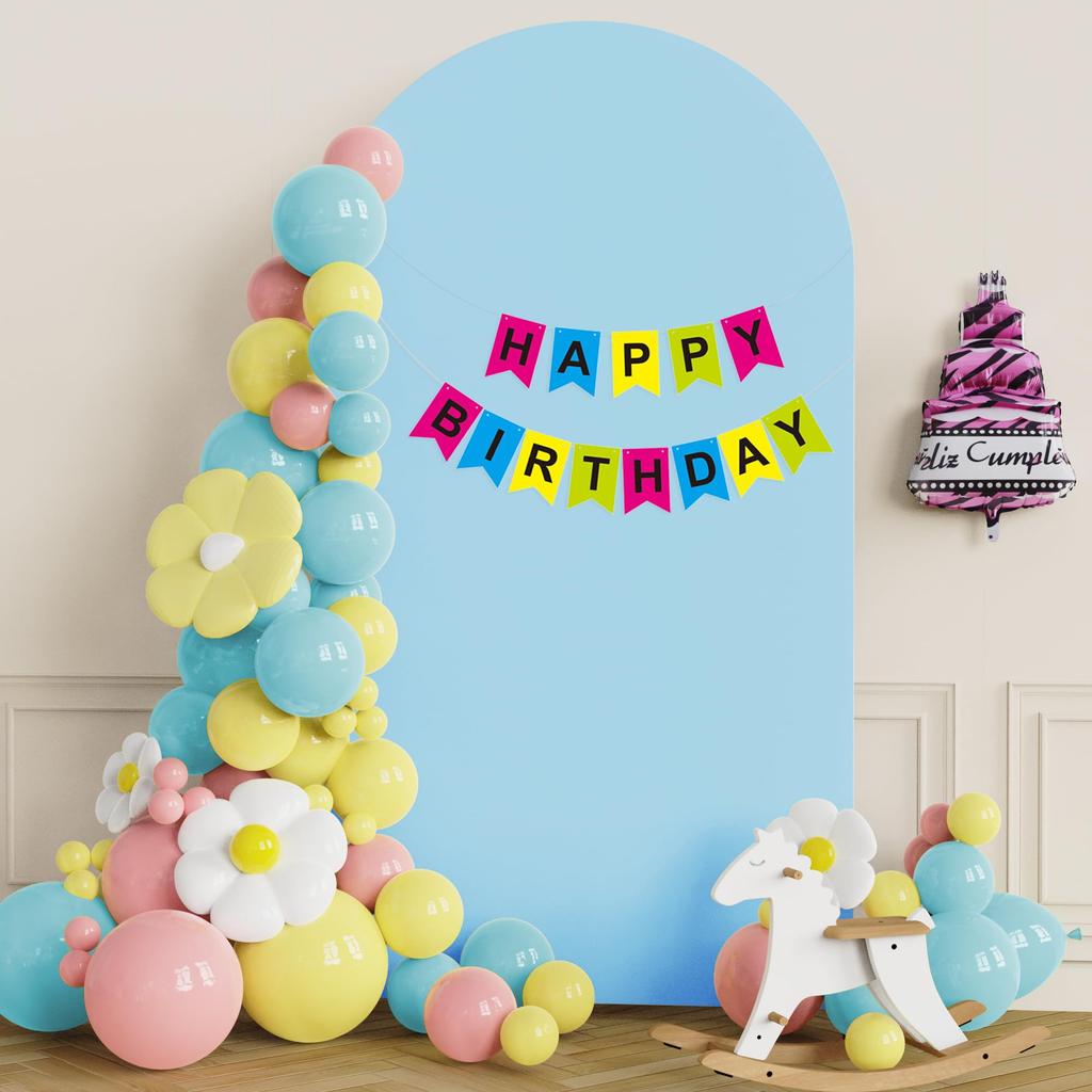 Elastic U-Shaped Arch Door Cloth Cover Decorative Backdrop for Birthday Party Wedding, 120x50cm