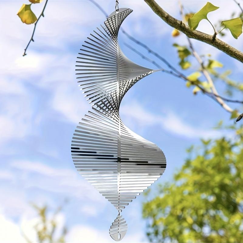 Big Tornado Metal Spiral Wind Chimes Christmas Decoration