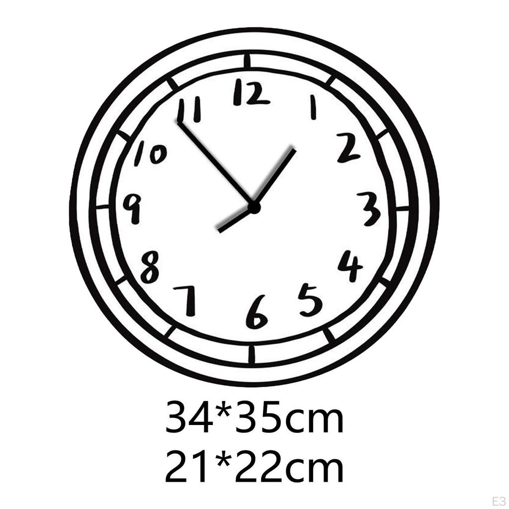 Cartoon Wall Clock for Home And Office, Non Ticking Acrylic Design