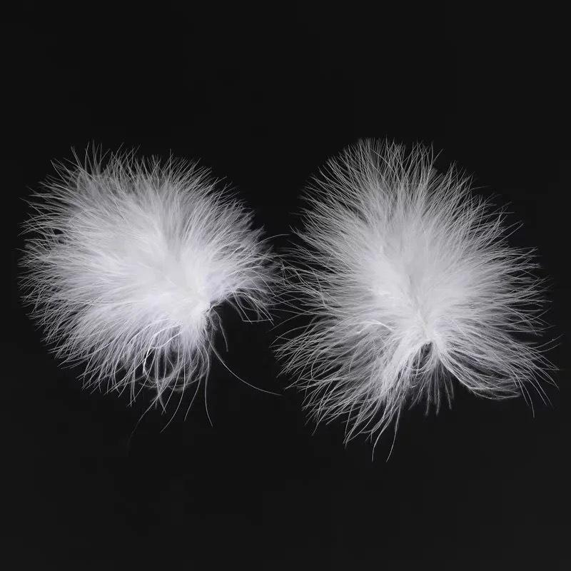 Feather Headdress Hair Clip - Cute Fairy Fur Hanfu Accessory for Girls