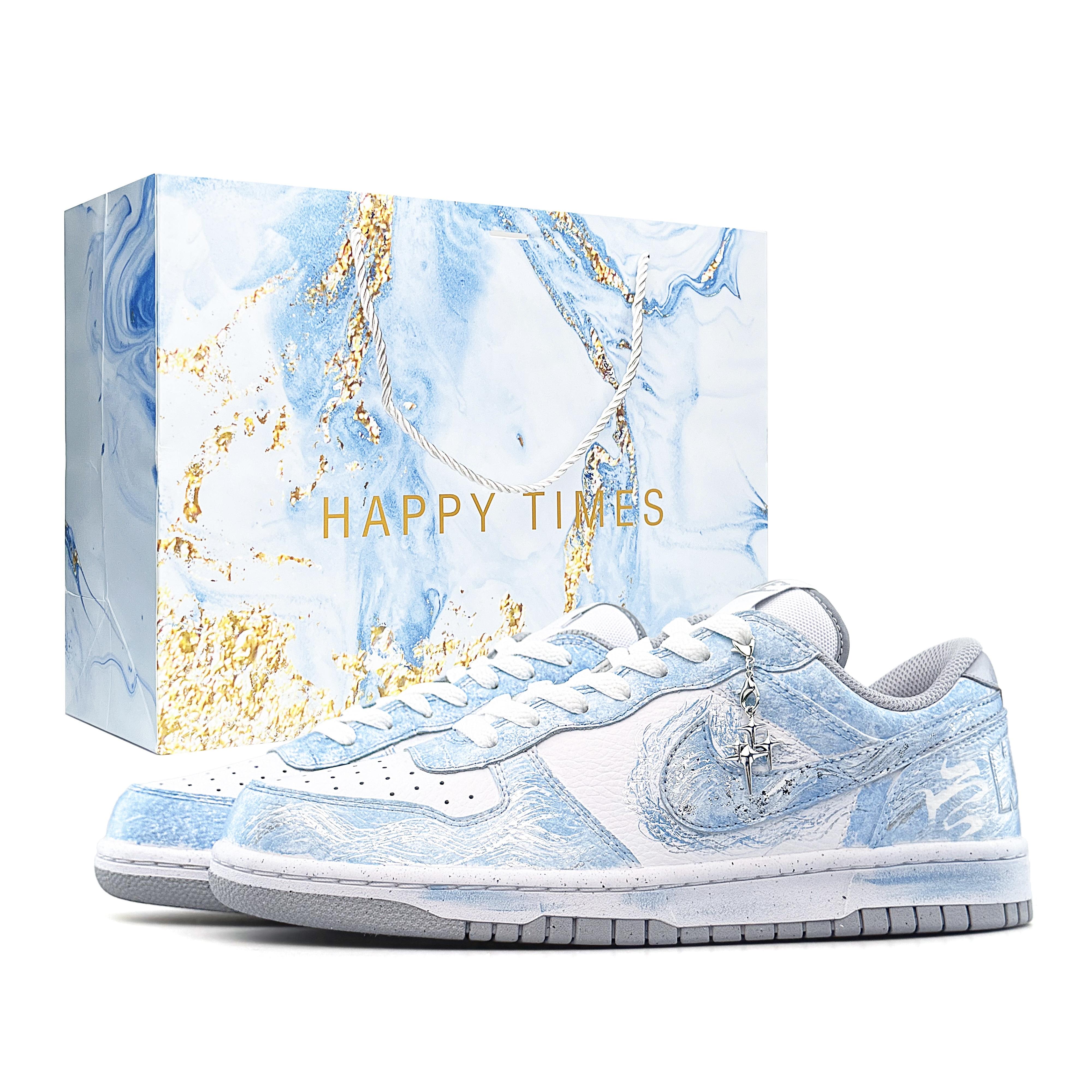 

Nike Dunk Crushed Ice Blue Pudding, Special Shopping Bag Abrasion Resistant Low top Skateboard Shoes Men s 355152-106(Team1821-BOX) 41