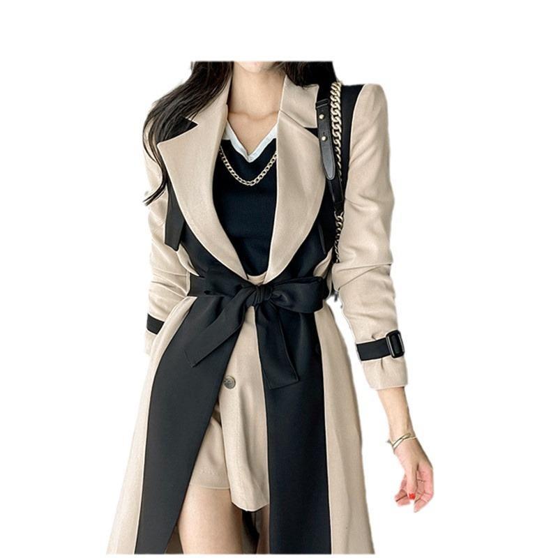 

Осенний женский тренчкот корейской версии Plus Long Coat M