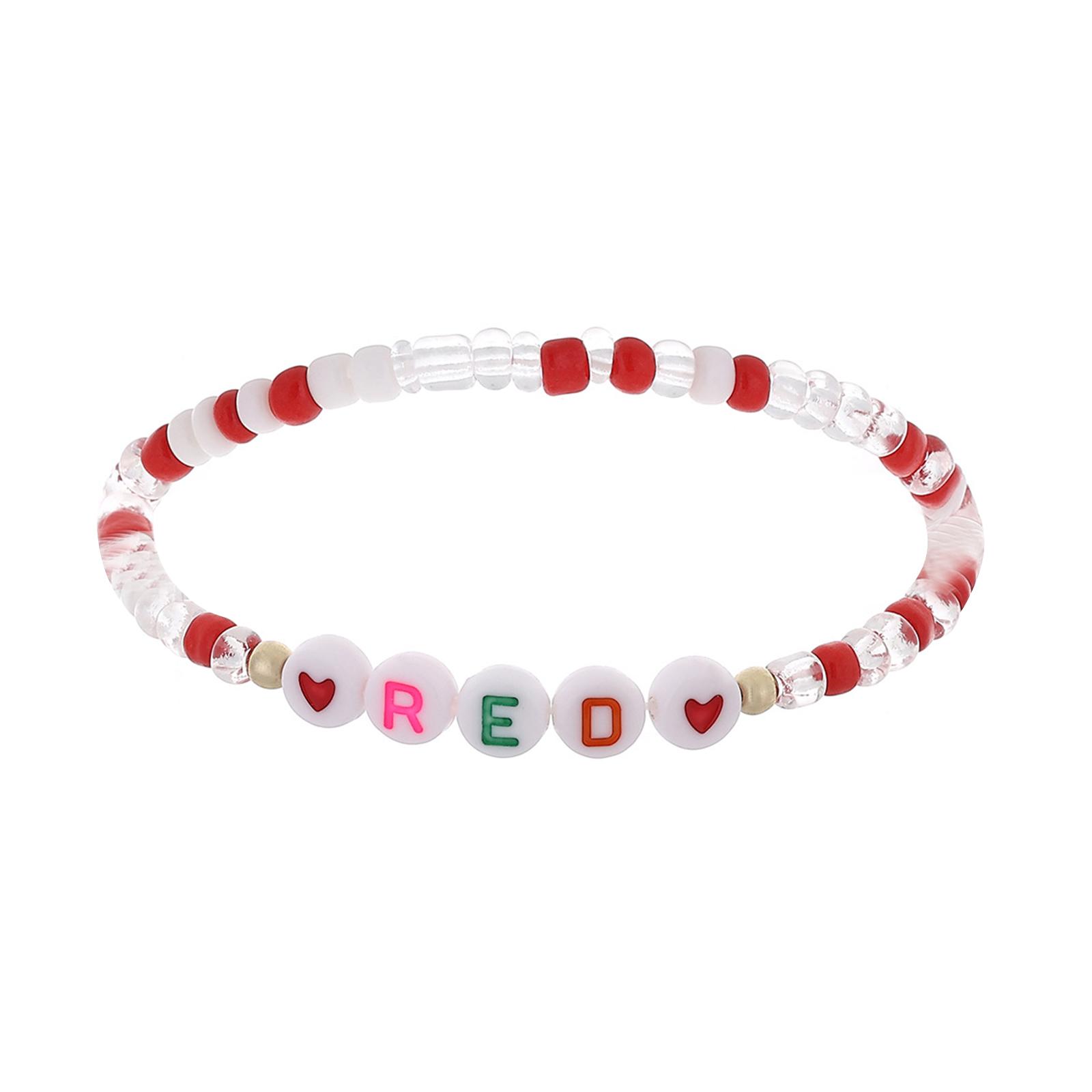 Taylors Bracelets Swiftie Jewelry Stretch Beaded Friendship Bracelets Bohemian Letter Acrylic Beads Wristband Jewelry