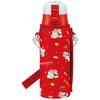 Skater Children's Stainless Steel Water Bottle, Direct Drinking, 470ml Hello Kitty, Child-Friendly, Lightweight Type, Girls, Comes with Exclusive Cove