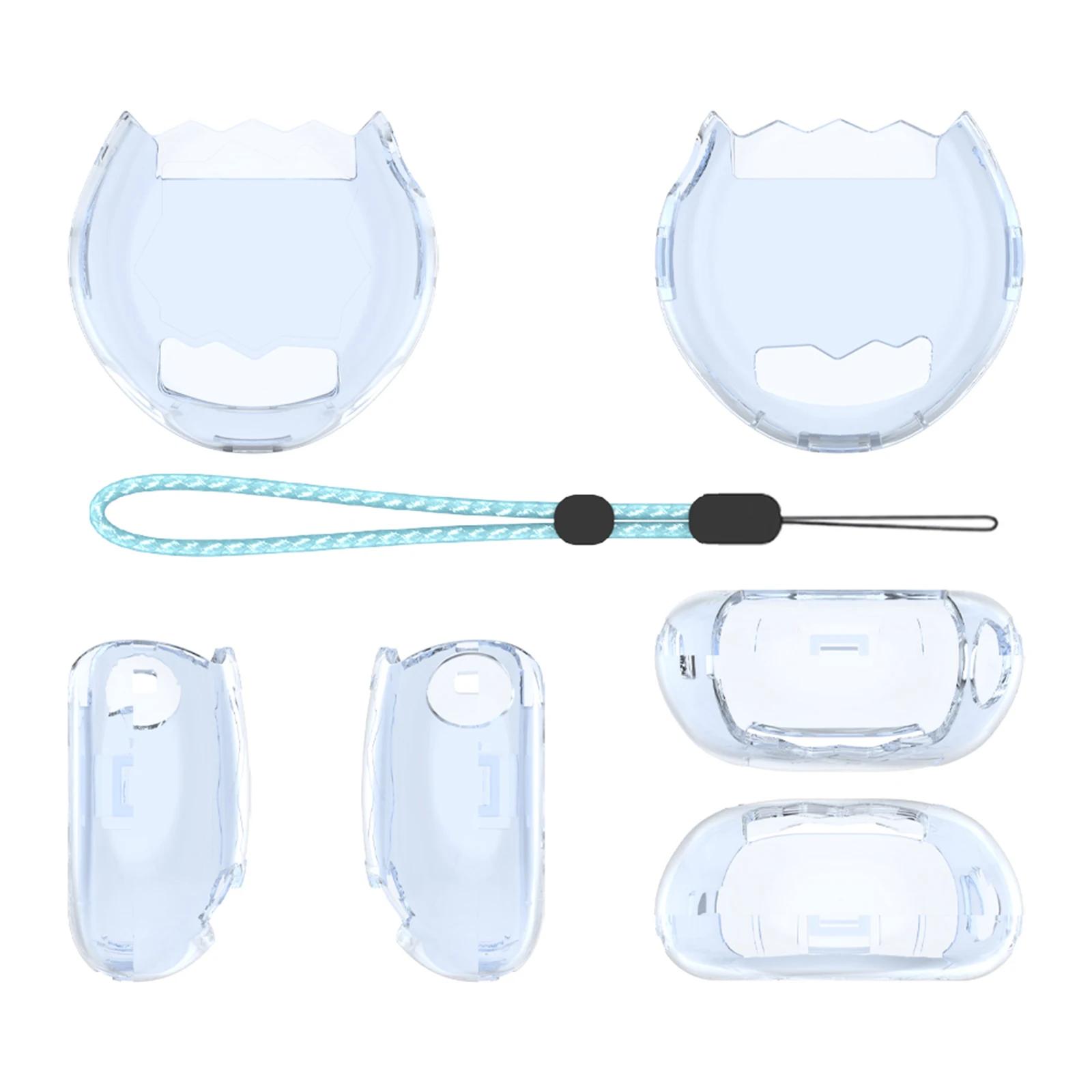 Transparent Case Cover with Lanyard Hard Shell Protective Cover PC Hard Shell for Tamagotchi Paradise Digital Pet