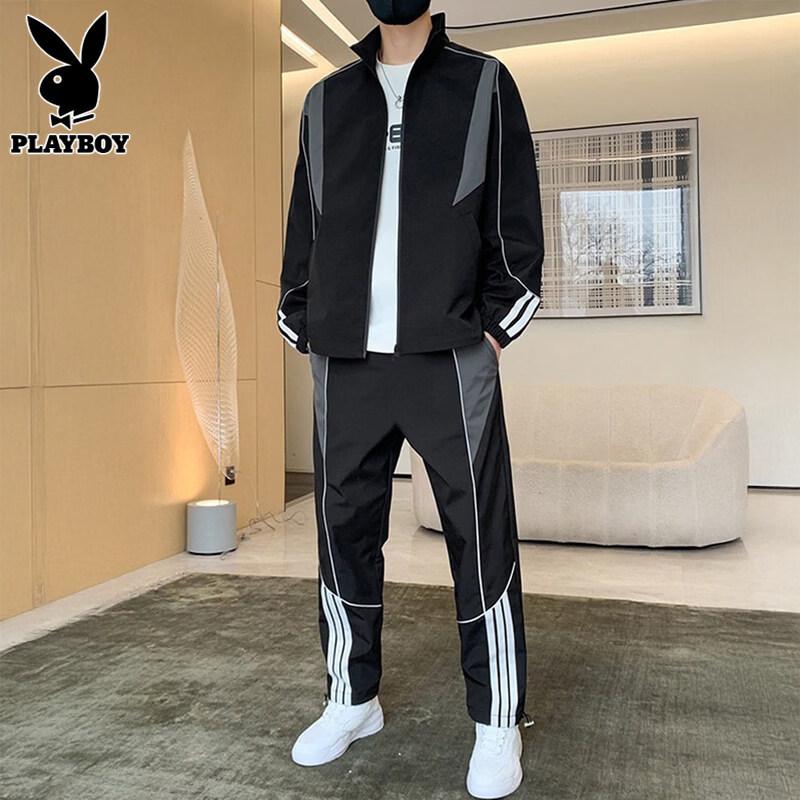 PLAYBOY Men s Color-Block Outdoor Sports Suit 2XL