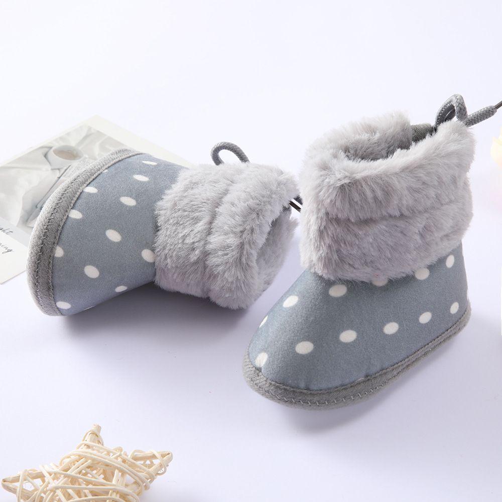 Toddler Cozy Fleece Soft Sole Non-Skid Boots First Walking Shoes Baby Snow Boots Infant Shoes