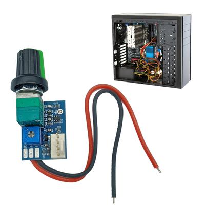 Regolatore di velocità della ventola PWM 12V Interruttore a pulsante in metallo regolabile Regolatore di velocità della ventola a 4 fili Regolatore di velocità con riduzione del rumore