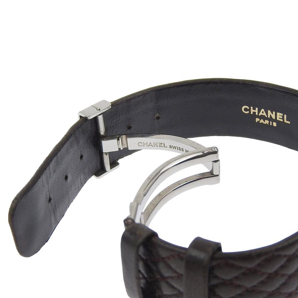 CHANEL Matelasse Watches H0116 blackDial Stainless Steel Quartz Analog display Women Used