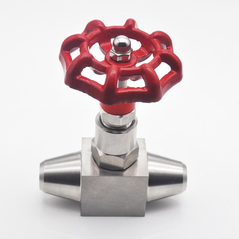 Stainless Steel J61W Needle Valve: High Temp/Pressure, Socket Weld, Manual Straight-Through Globe Instrument Valve.