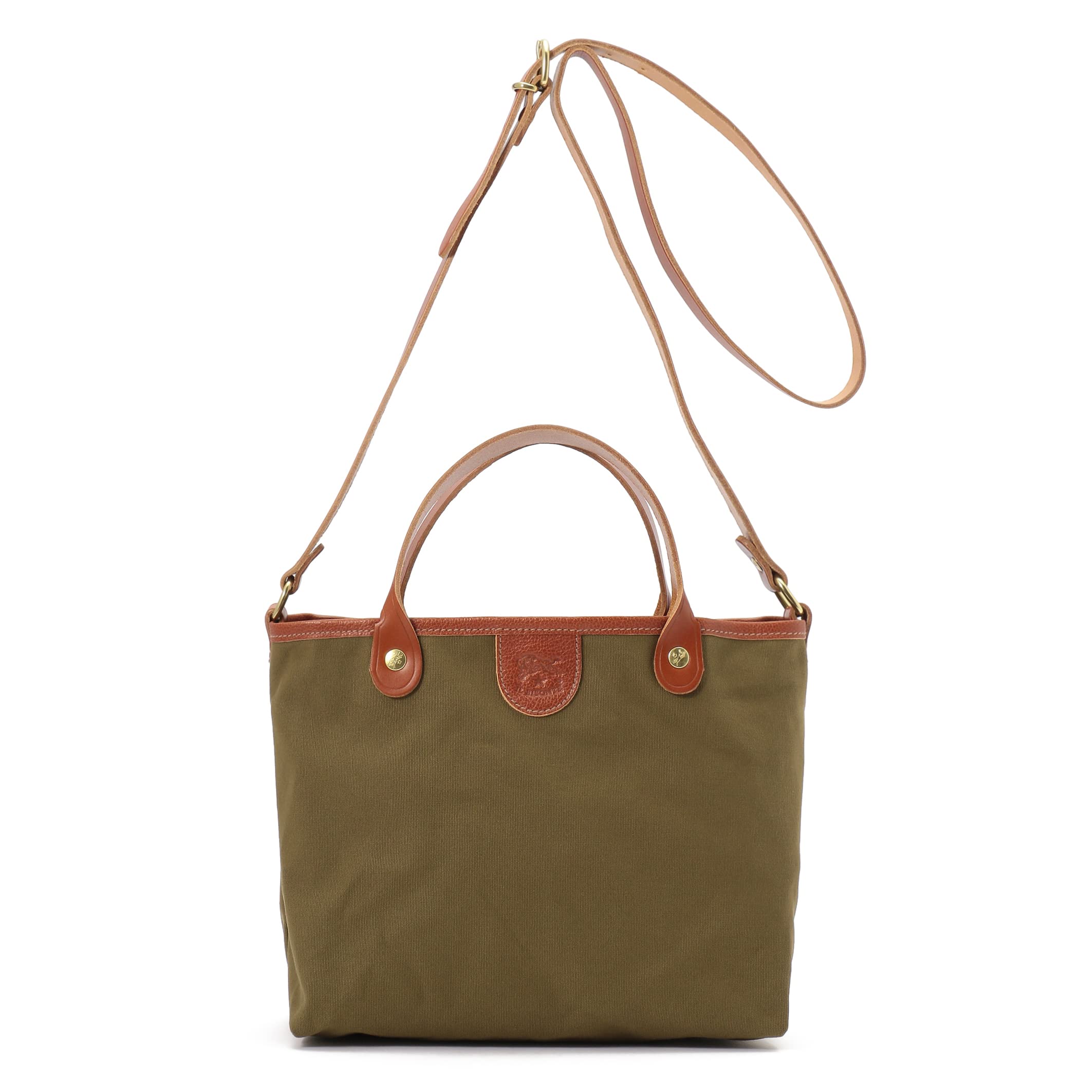 

Shoulder Bag Crossbody Leather Genuine Leather Cowhide Unisex Olive x Red Brown [IL BISONTE] Women s Men s