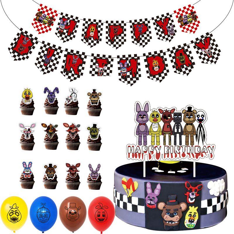 Nights At Five Freddys Fnaf Birthday Party Decor Supplies Set Balloon Banner