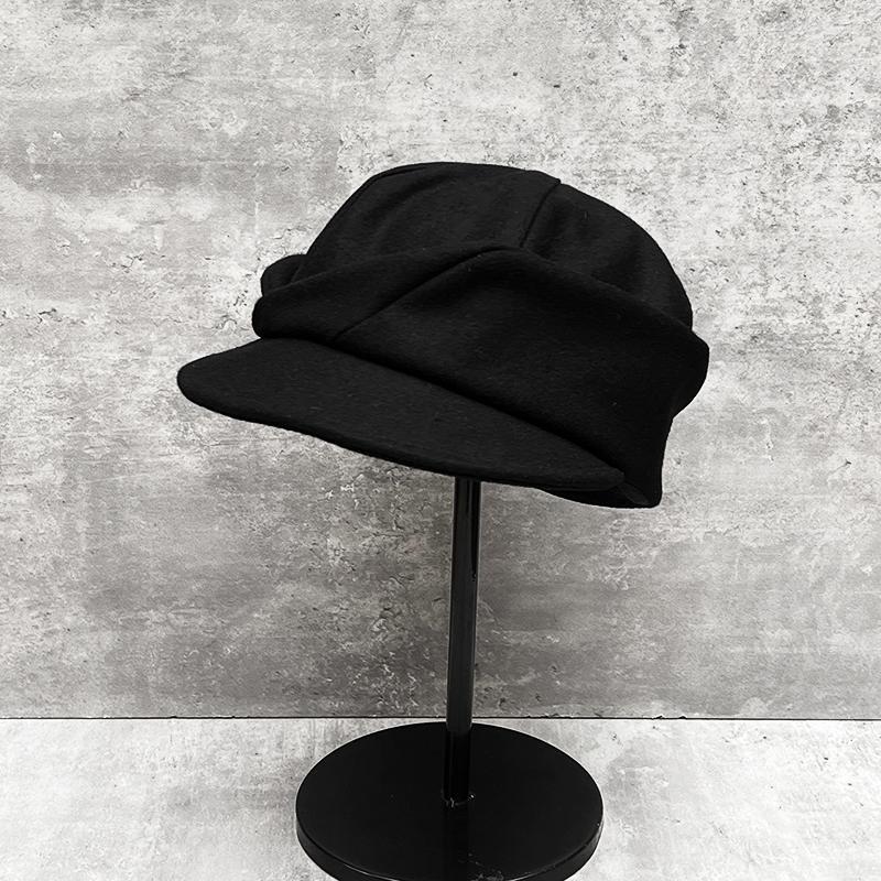 High-Density Wool Felt Flat Newsboy Cap - Warm and Stylish Beret with Imitation Irregular Design