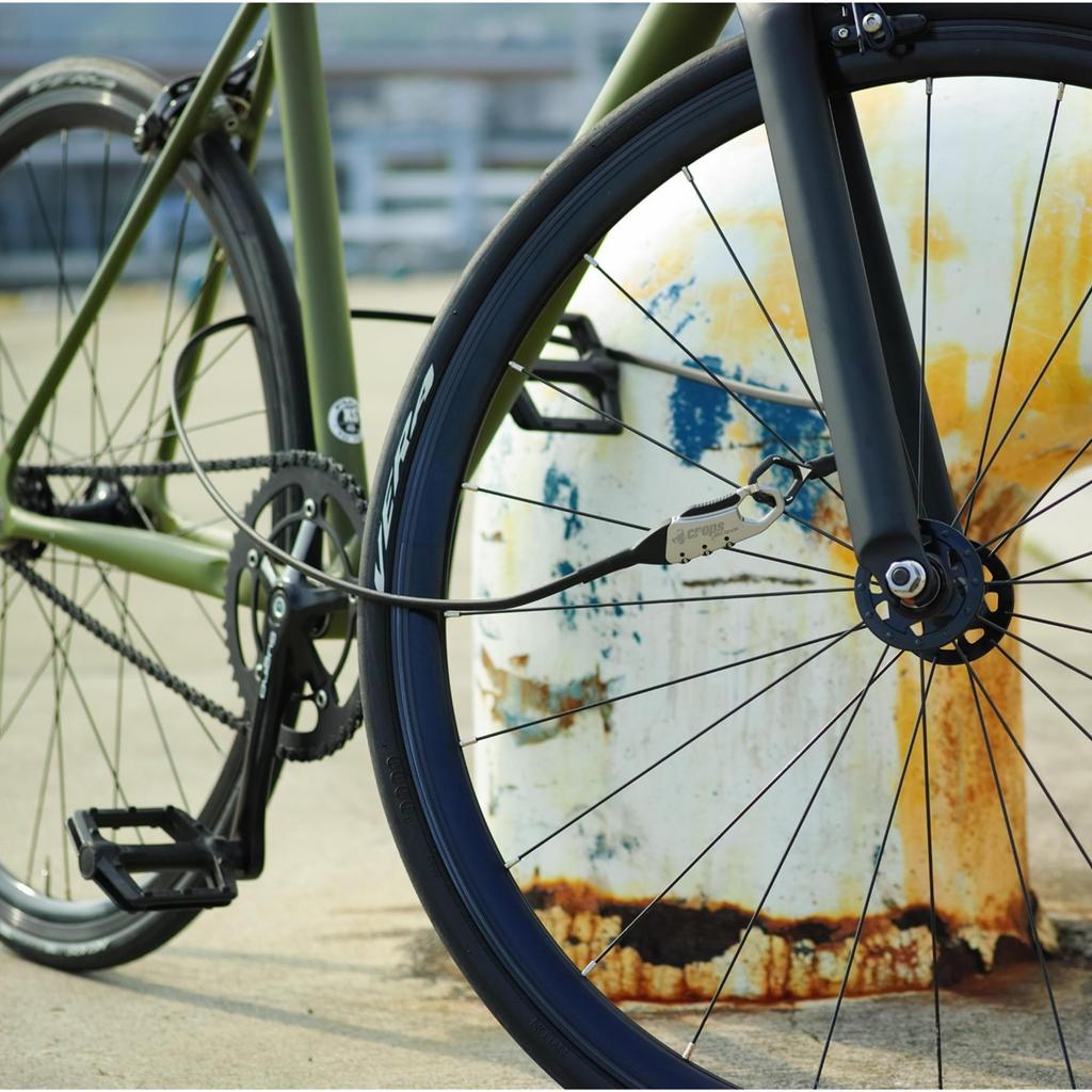 Crops Doppel-Drahtschloss Q10 Schwarz | 3-stellige Kombination CP-SPD10-01 (Schwarz)