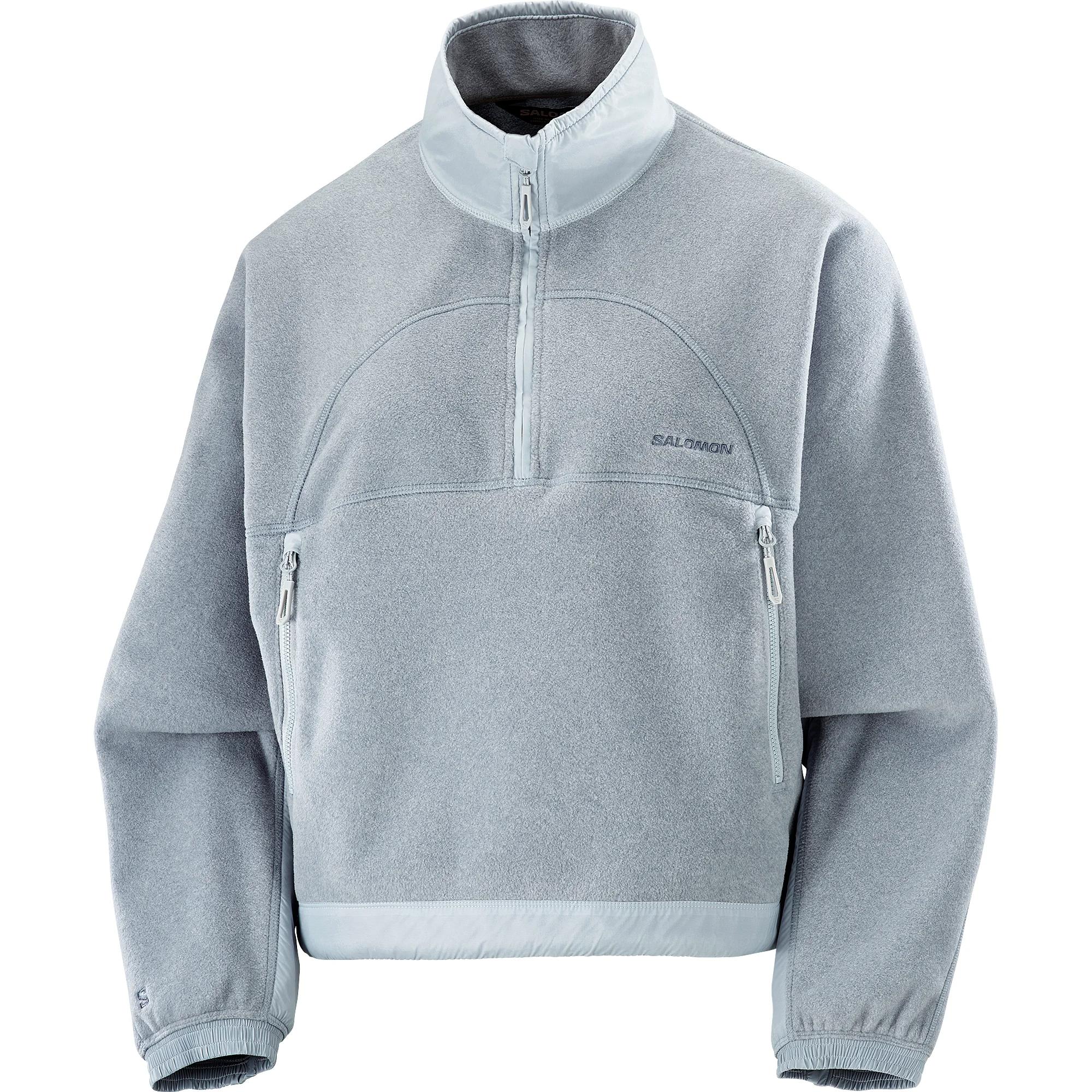 Salomon Chroma Cropped Fleece Stand Collar Spliced Warm Half-Zip Sweatshirt Women tops C27478 XS 20200₽