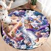 One Piece Gear Round Area Rug Carpet Rug For Living Room Bedroom Sofa Playroom Decor Nonslip Floor Mat