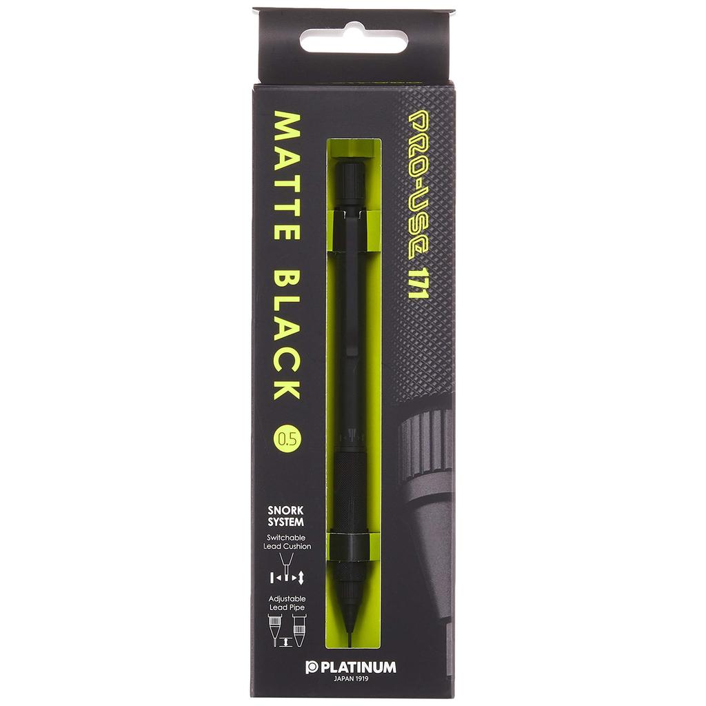 [PLATINUM] Pro-Use 171 Drafting Mechanical Pencil 0.5mm Matte Black MSDA-2500B