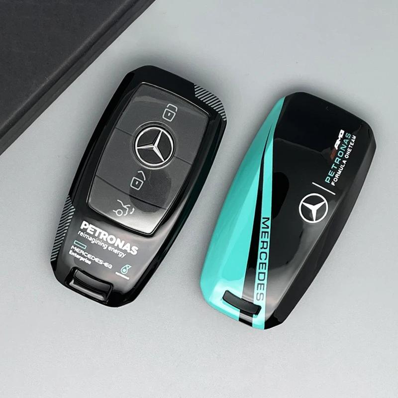 Hot Car Sticker Fashion Cool Track Style Car Key Case Cover Shell For Mercedes Benz A C E S G Class GLC CLE CLA GLB W177 W205 W2