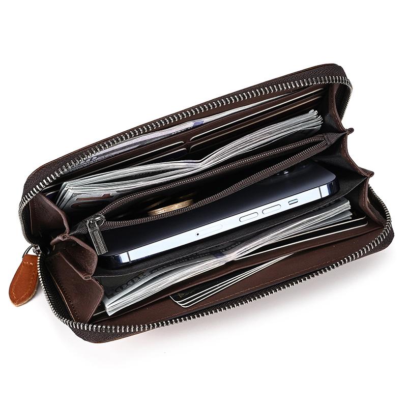 Herren Geldbörse Luxus Hohe Qualität 2026 Echtes Leder Clutch Tasche Für Weiblich Männlich Lange Geldbörse Mode Münzbeutel Halter Von Frau