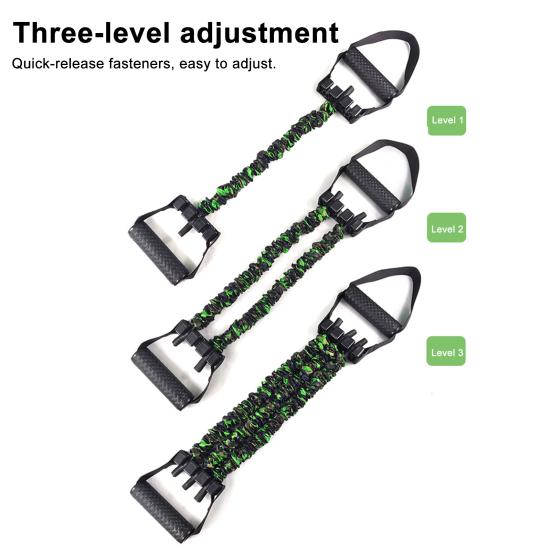 Adjustable Resistance Band with Detachable 3-Tube Chest Expander Shoulder Stretcher Men Training Full Body Stretching Band with Handle