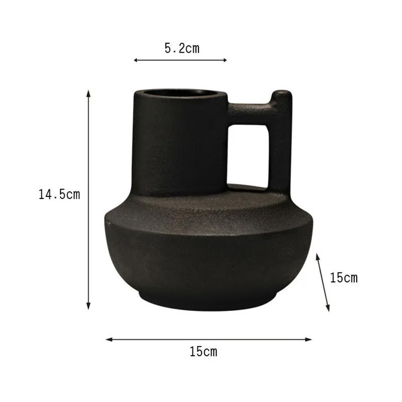 Creative StackedCeramic Vase Modern Geometric Plant Pots Table Decoration Flowers Arrangement Floral Vases Room Aesthetic Decor