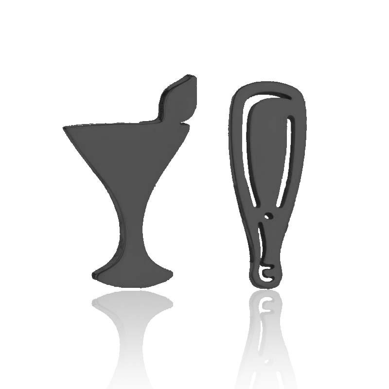 Halloween Geist Kürbis & Weihnachtsbaum Edelstahl Ohrstecker - Asymmetrischer Tierschmuck