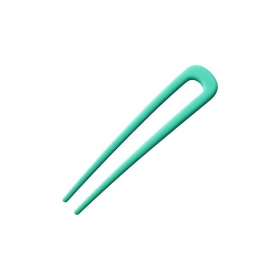 NAKANOYA Hair Fork U-Shaped Hairpin Stick, Small, Lightweight, Metal Alloy, Simple Matte Pastel Colors, 2-Prong, Compact, Natural, Casual, Feminine,