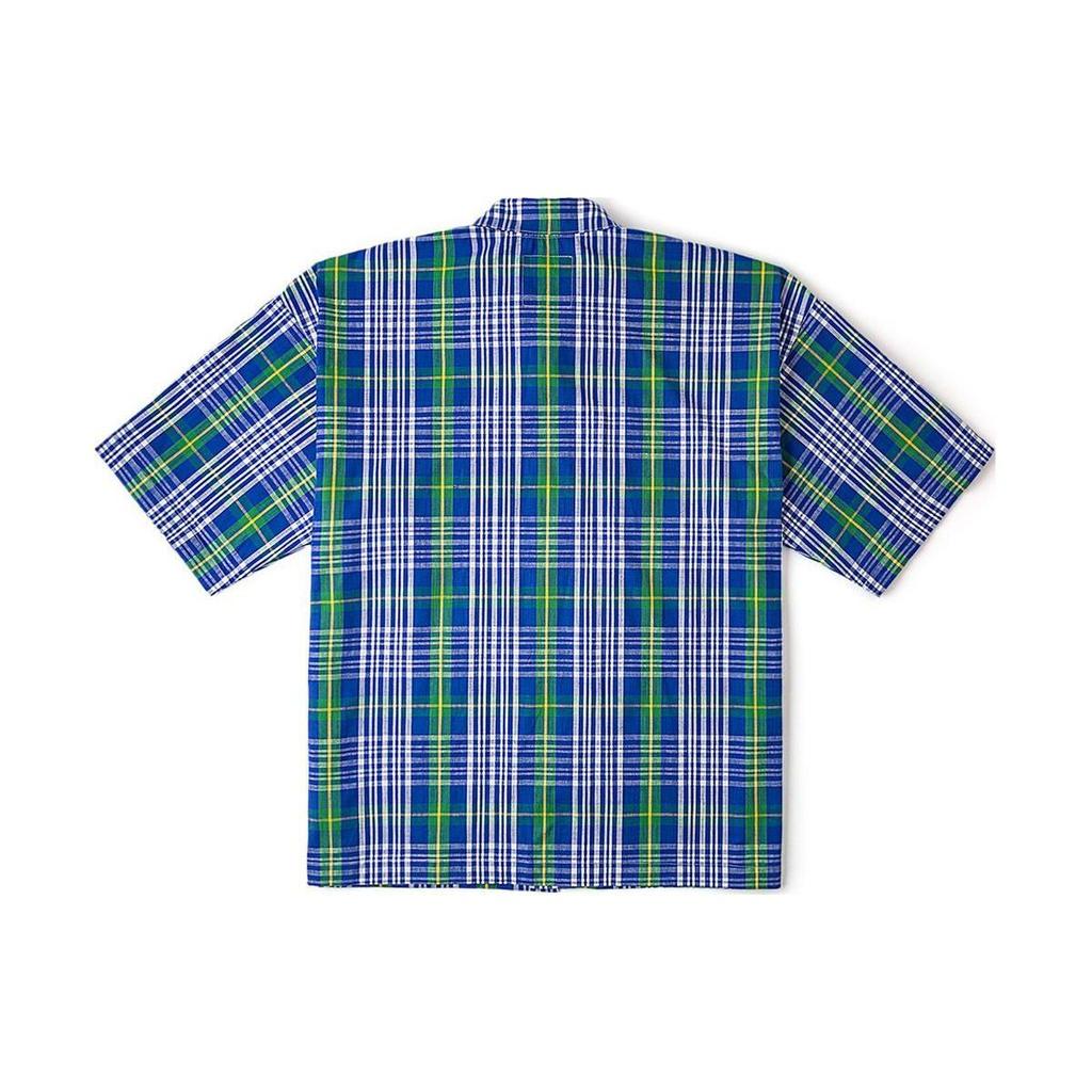 Vans Tokyo Design Collective Plaid Casual Comfortable Short Sleeve Shirt Unisex Shirts Blue-Plaid VN000H2RCYG