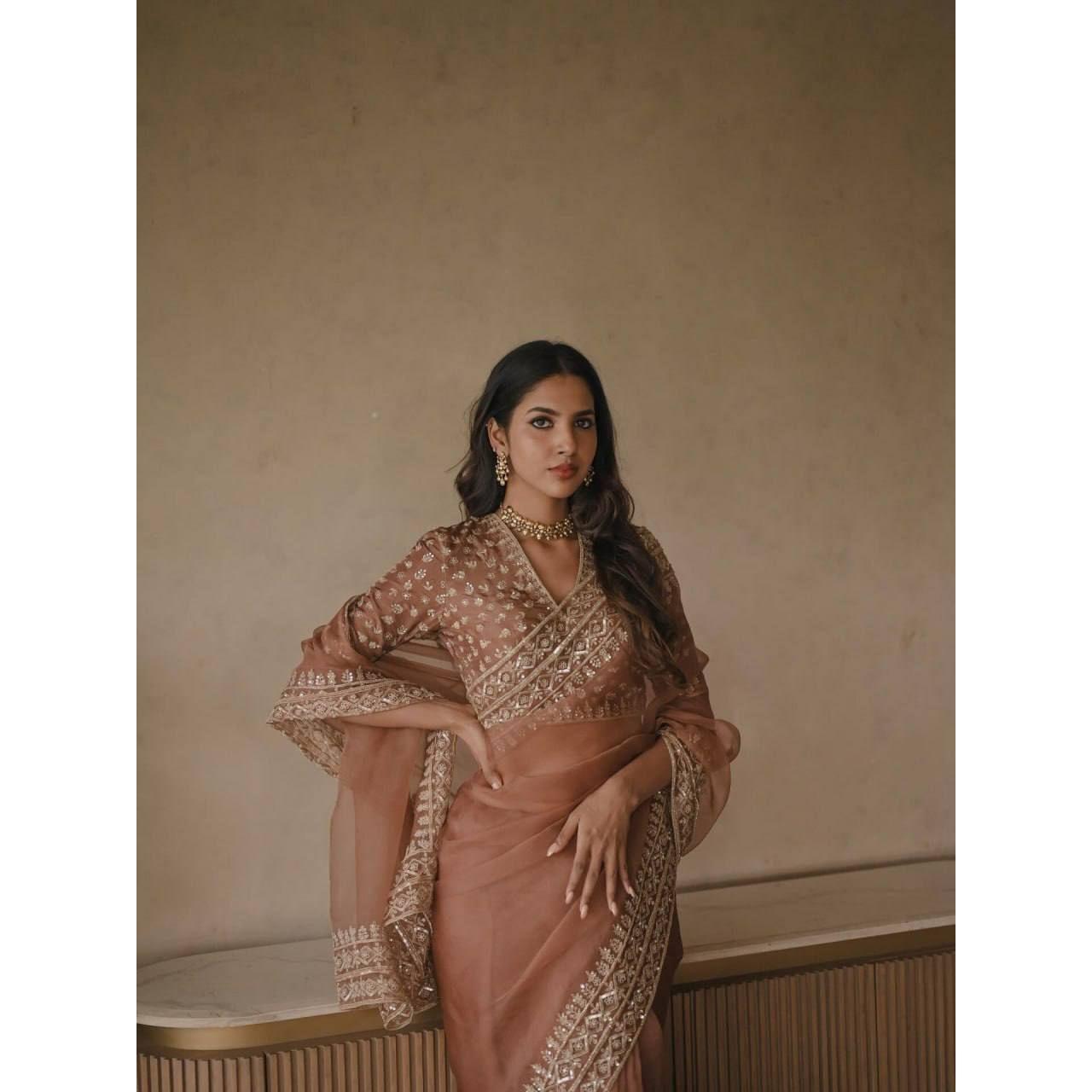 Luxury Designer Tibby Silk Saree – Elegance Redefined