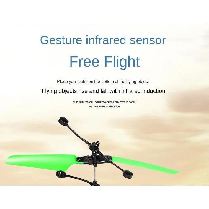 Rc Aircraft Remote Control Helicopter 2 Channel Gesture Control Suspension Helicopter Aircraft Model Toy with Light Toy for Boys