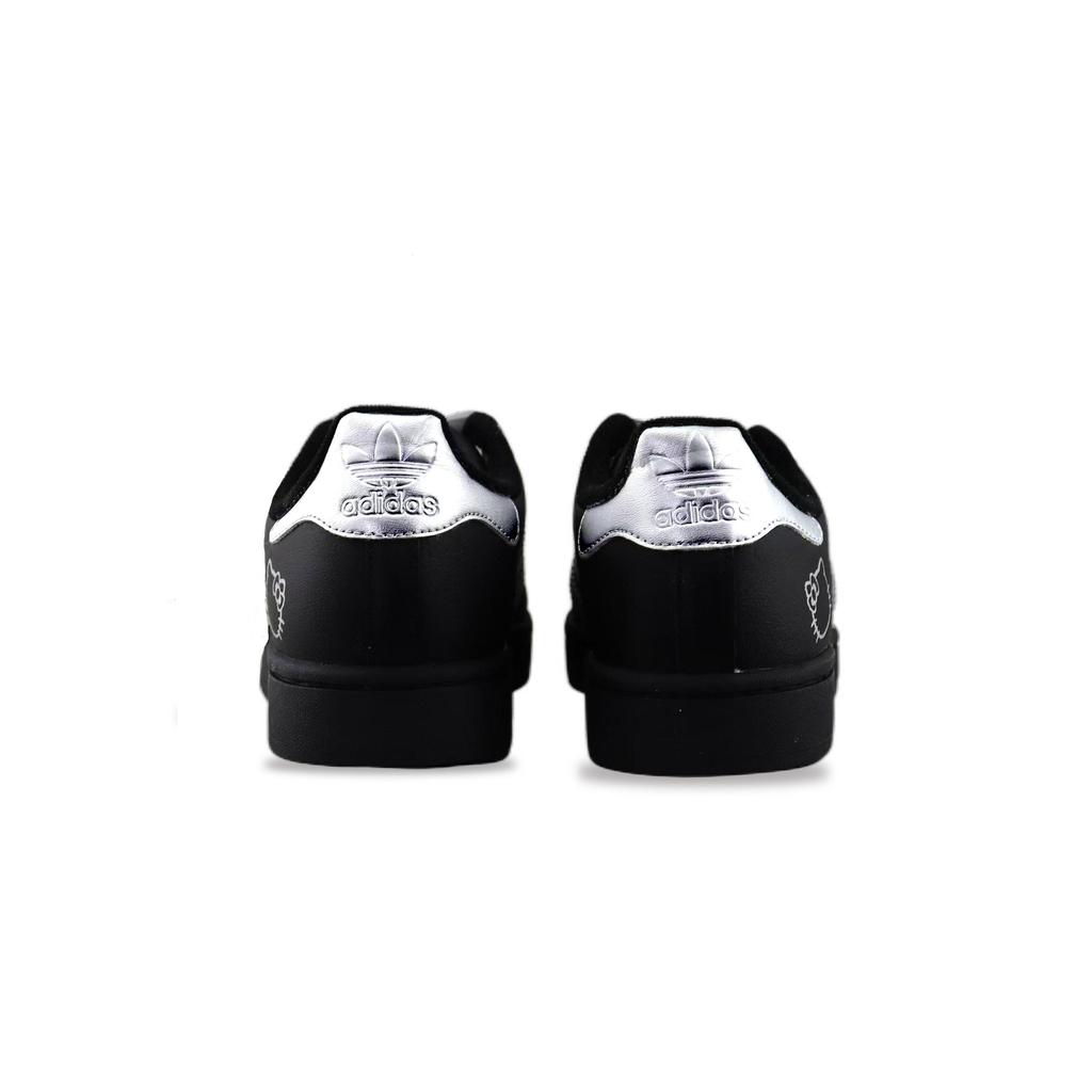 adidas Originals Superstar 2 Abriebfest Und Leicht Niedrig geschnitten Skateboard Schuhe Unisex Schwarz Silber JI0079(Team129- 1)