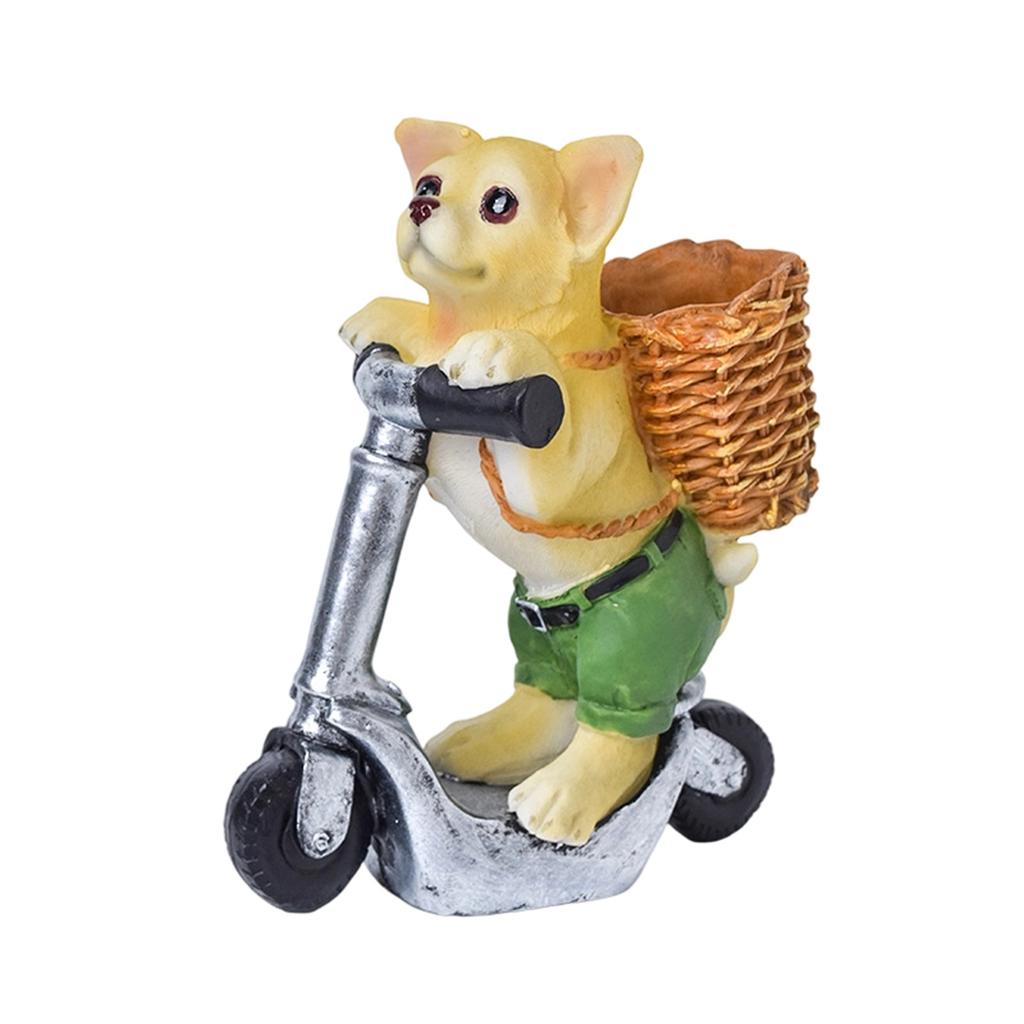 Scooter Puppy Resin Craft Ornaments