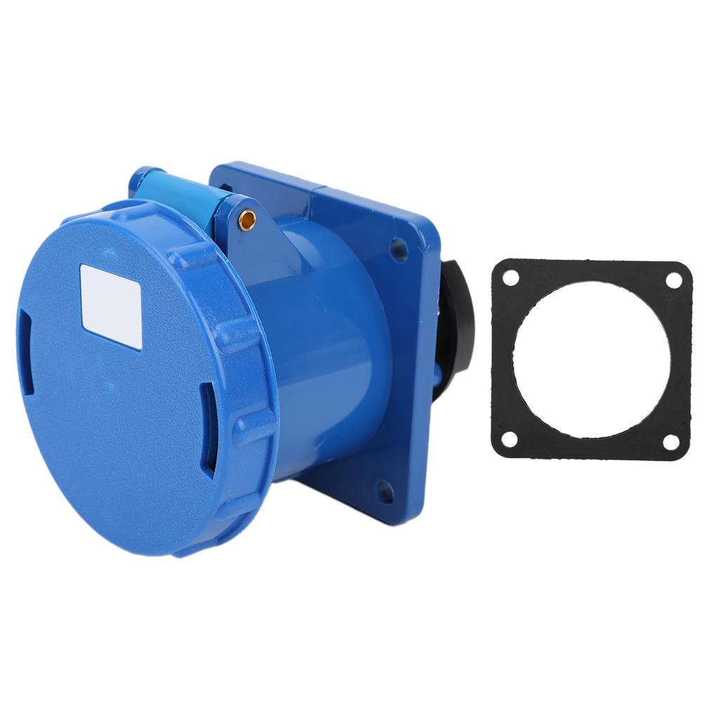 220250V 63A Industrial Connector 2P+E 3Pin Straight Plug IP67 Waterproof for Agriculture