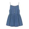 SELLY'S Denim Shirred Bustier Blouse_I5B-Cbl005