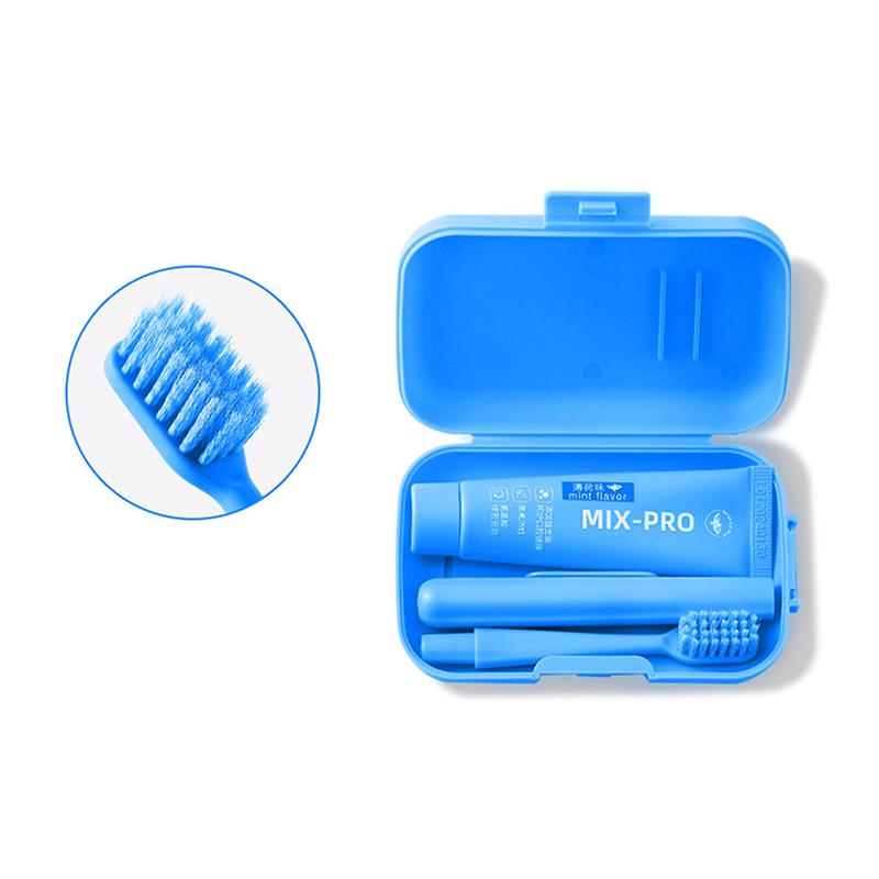 

Удобный дорожный складной набор зубных щеток для взрослых, в комплекте зубная паста, зубная щетка с маленькой головкой, чистящая, семейный набор щеток, коробка для хранения