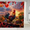 Cardinal Bird Shower Curtain Spring Themed Bath Curtain For Boys Girls Teens Rustic Farmhouse Themed Bathroom Decor Farm Red