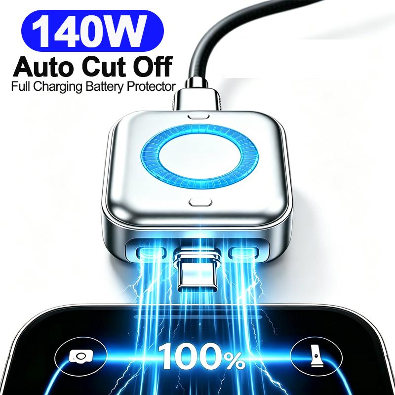 140W Intelligence Type-C Full Charge Separator Battery Health Overcharge Protection Safe Charging Full-Capacity Separator Auto Power-Off Disconnection