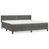 3130920 vidaXL Divan Bed and Mattress Dark Grey 200x200cm Velvet